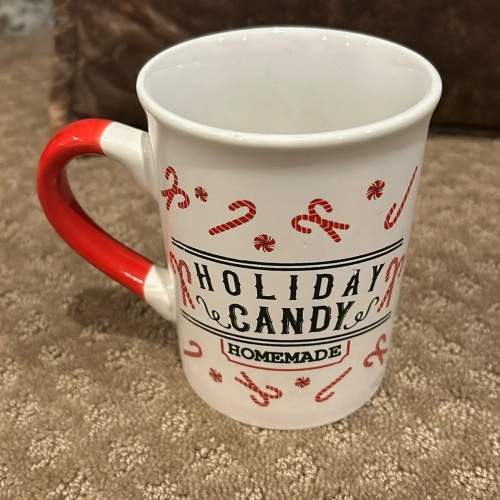 Festive Christmas Holiday Candy Homemade Holiday Mug New candy canes